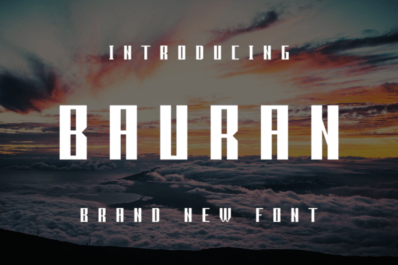 Bauran: A Modern Display Font for Creative Expression