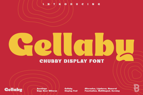 Gellaby: A Bold Semi-Serif Display Font for Modern and Playful Design Projects