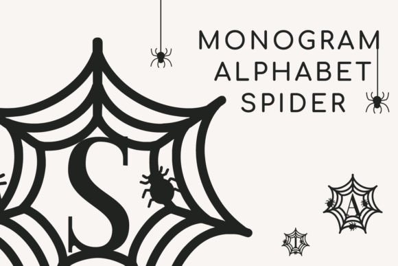 Monogram Alphabet Spider: A Spooky Touch for Halloween Projects
