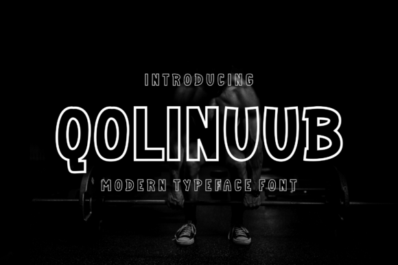 Qolinuub: A Modern Outline Display Font for Versatile Design Needs