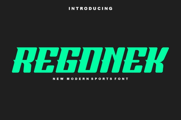 Regonek: A Bold Display Font for Sports Design